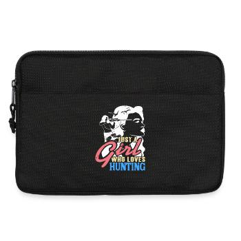 Simply a Lady Who Loves Hunting Outdoors - Laptop bag 13" - black - Front