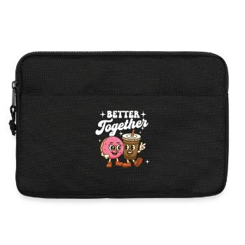Besser zusammen Süßer Kaffee Paar Liebe - Laptoptasche 13" - Schwarz - Vorne