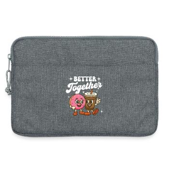 Better Together Cute Coffee Pair Love - Laptop bag 13" - heather grey - Front
