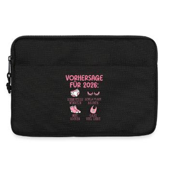 Femme enceinte 2026 PRÉDICTION Drôle - Sacoche pour ordinateur portable 13 pouces - noir - Devant