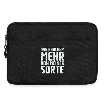 Spruch: Wir brauchen mehr von meiner Sorte - Laptoptasche 13" - Schwarz - Vorne