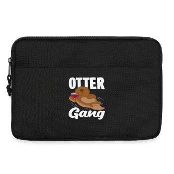 Bande dessinée loutre de mer - Sacoche pour ordinateur portable 13 pouces - noir - Devant