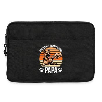 Deutscher Schäferhund Papa Vatertag Vater - Laptoptasche 13" - Schwarz - Vorne