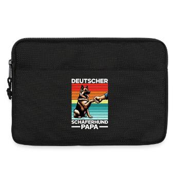 Deutscher Schäferhund Papa Vatertag Vater - Laptoptasche 13" - Schwarz - Vorne