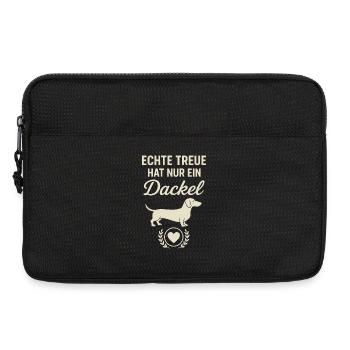 Real Loyalty Dachshund Heart Motif Dog - Laptop bag 13" - black - Front
