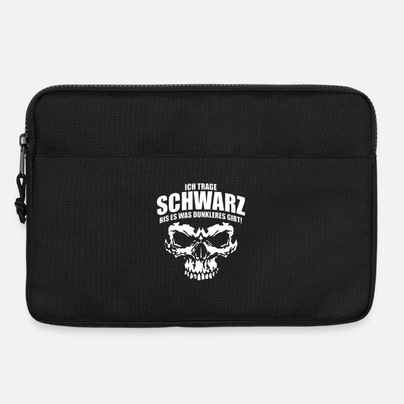 Schwarz Bis Dunkleres Schädel  - Laptoptasche 13" - Schwarz
