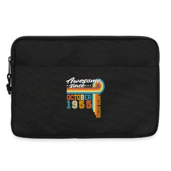 Vintage Octobre 1955 Vintage Rétro Anniversaire - Sacoche pour ordinateur portable 13 pouces - noir - Devant