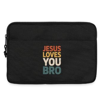 Jesus Loves You Bro - Laptop bag 13" - black - Front