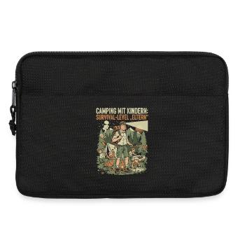 Camping mit Kindern - Survival-Level Eltern - Laptoptasche 13" - Schwarz - Vorne