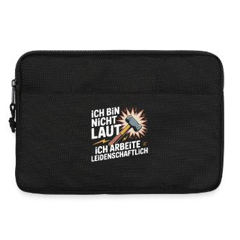Passion au lieu de bruit – Motif du marteau - Sacoche pour ordinateur portable 13 pouces - noir - Devant