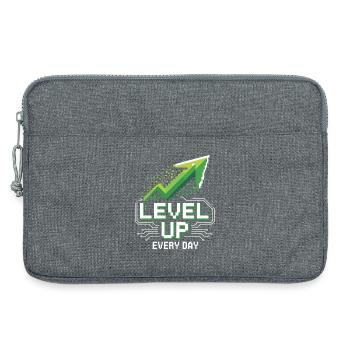 Level Up Every Day - Chemise de motivation pour les joueurs - Sacoche pour ordinateur portable 13 pouces - gris chiné - Devant