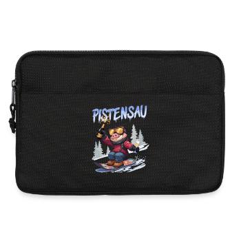 PistenSau Snowboard Feier Apre-ski Apreski Party - Laptoptasche 13" - Schwarz - Vorne