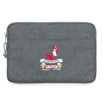 Ich bin der Depp - JGA Team Bräutigam - Laptop bag 13" - heather grey - Front