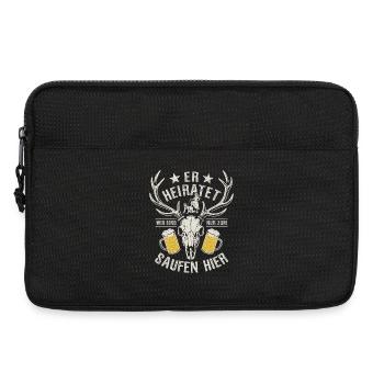 Er heiratet - JGA Team Bräutigam - Laptoptasche 13" - Schwarz - Vorne