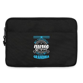 Cadeaux de grand-mère infirmière fière - Sacoche pour ordinateur portable 13 pouces - noir - Devant