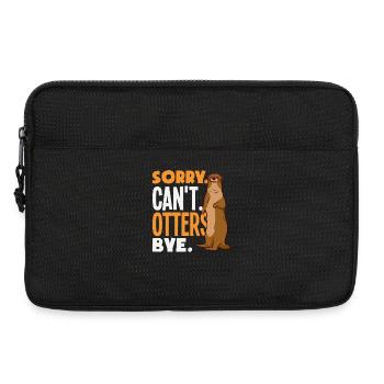 Sea Otter Sorry Can't Bye - Laptoptasche 13" - Schwarz - Vorne
