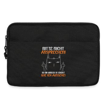 Malle BITTE NICHT ANSPRECHEN Lustiges - Laptoptasche 13" - Schwarz - Vorne