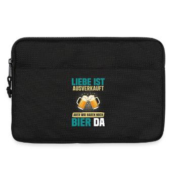 Malle LIEBE IST AUSVERKAUFT BIER IST NOCH DA - Laptoptasche 13" - Schwarz - Vorne