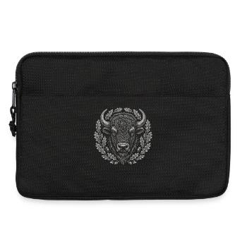 Bison d’Europe avec couronne de chêne Art - Sacoche pour ordinateur portable 13 pouces - noir - Devant