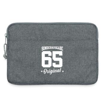 65 Birthday - Laptop bag 13" - heather grey - Front