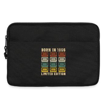 60 Jahre 1966 Vintage Retro Geburtstagsgeschenk - Laptoptasche 13" - Schwarz - Vorne