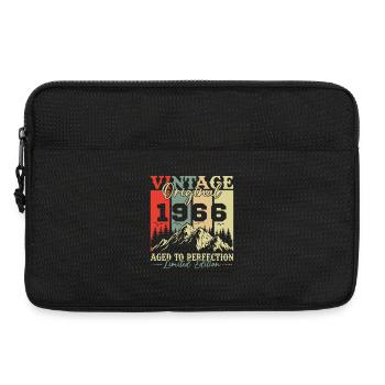 60 Ans 1966 Vintage Rétro Cadeau D'anniversaire - Sacoche pour ordinateur portable 13 pouces - noir - Devant