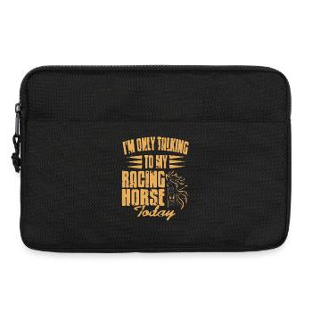 Only Talking to My Racing Horse Funny Sarcasm - Laptoptasche 13" - Schwarz - Vorne
