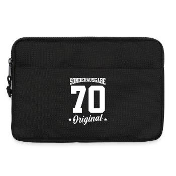 70 Geburtstag - Laptoptasche 13" - Schwarz - Vorne