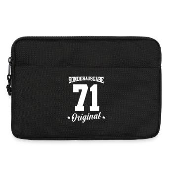 71 Geburtstag - Laptoptasche 13" - Schwarz - Vorne