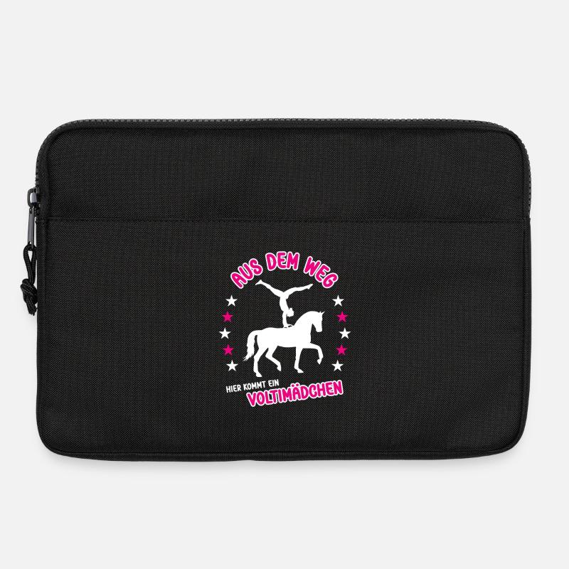 Aus Dem Weg Hier Kommt Ein Voltimädchen Voltigier - Laptoptasche 13" - Schwarz