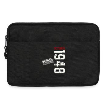 77e anniversaire Original octobre 1948 - Sacoche pour ordinateur portable 13 pouces - noir - Devant