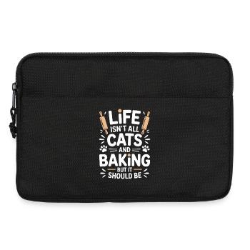 Baking Saying Cats Funny Baking Gift - Laptop bag 13" - black - Front