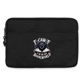 F-Caw : Je suis dans mon monde du livre - Sacoche pour ordinateur portable 13 pouces - noir - Devant