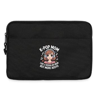 K-Pop Maman Drôle Corée Musique Aegyo - Sacoche pour ordinateur portable 13 pouces - noir - Devant