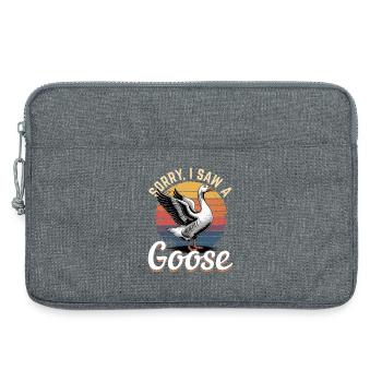 Funny Bird Goose - Laptoptasche 13" - Grau meliert - Vorne