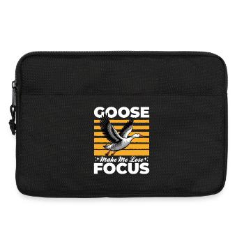 Funny Bird Goose - Laptoptasche 13" - Schwarz - Vorne