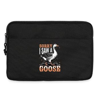 Funny Bird Goose - Laptoptasche 13" - Schwarz - Vorne