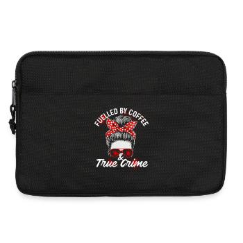 Fueled By Coffee And True Crime Fans - Laptop bag 13" - black - Front