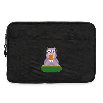 Hippopotamus Poker Jeu de cartes de poker - Sacoche pour ordinateur portable 13 pouces - noir - Devant