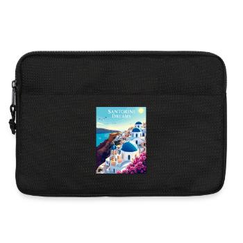 Rêves de Santorin - Sacoche pour ordinateur portable 13 pouces - noir - Devant