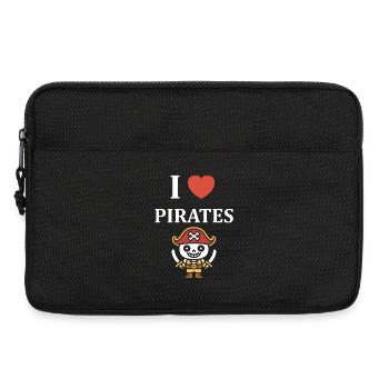 J aime Pirates Squelette Pirate - Sacoche pour ordinateur portable 13 pouces - noir - Devant