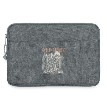 Wild Spirit Wolf Mondwald - Laptoptasche 13" - Grau meliert - Vorne