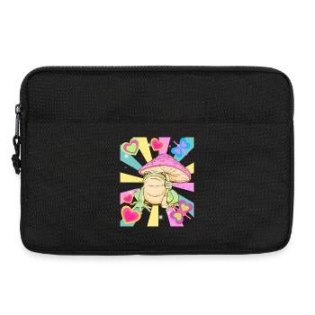 Retro Frosch Kinder Herzen Vintage 60er - Laptoptasche 13" - Schwarz - Vorne