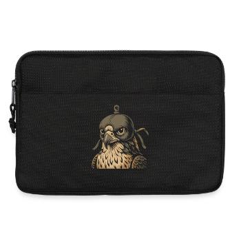 Majestueux faucon à capuchon Peregrine Art - Sacoche pour ordinateur portable 13 pouces - noir - Devant