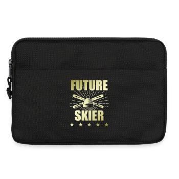 The future of skiing - Laptop bag 13" - black - Front