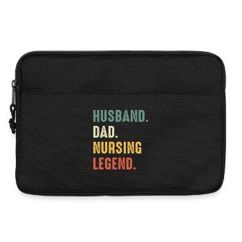 Husband Dad Nursing Legend Father's Day - Laptop bag 13" - black - Front
