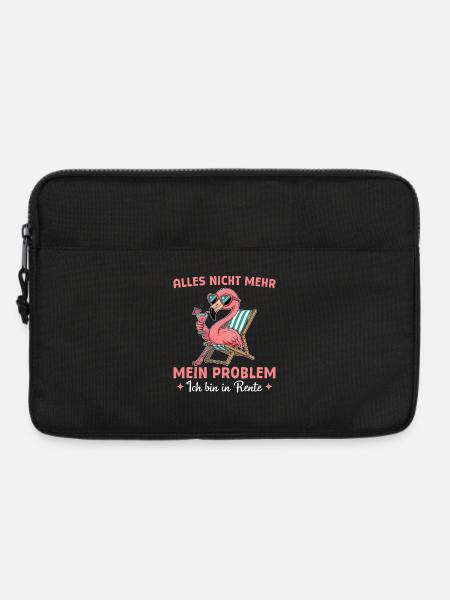 Kollegin Rente Abschied - Flamingo im Liegestuhl - Laptoptasche 13" - Schwarz