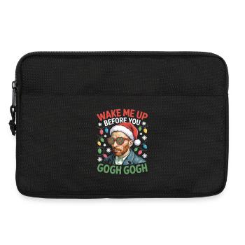 Gogh Xmas Portrait Stil mit Witz - Laptoptasche 13" - Schwarz - Vorne