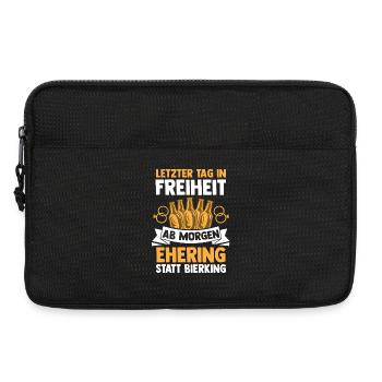 Bräutigam Polterabend Junggesellenabschied - Laptoptasche 13" - Schwarz - Vorne