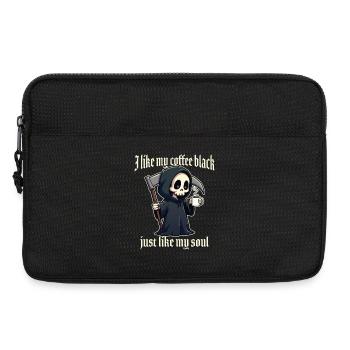 I like my coffee black just like my soul - Laptop bag 13" - black - Front